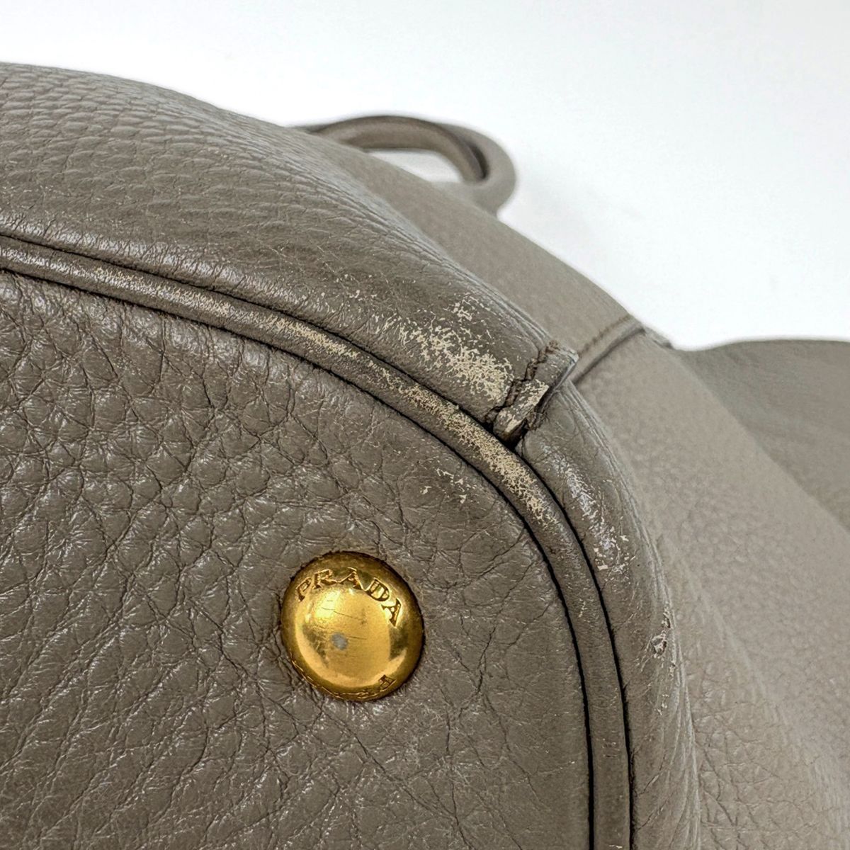 Prada Tote Bag 2-Way Leather Beige — view 3