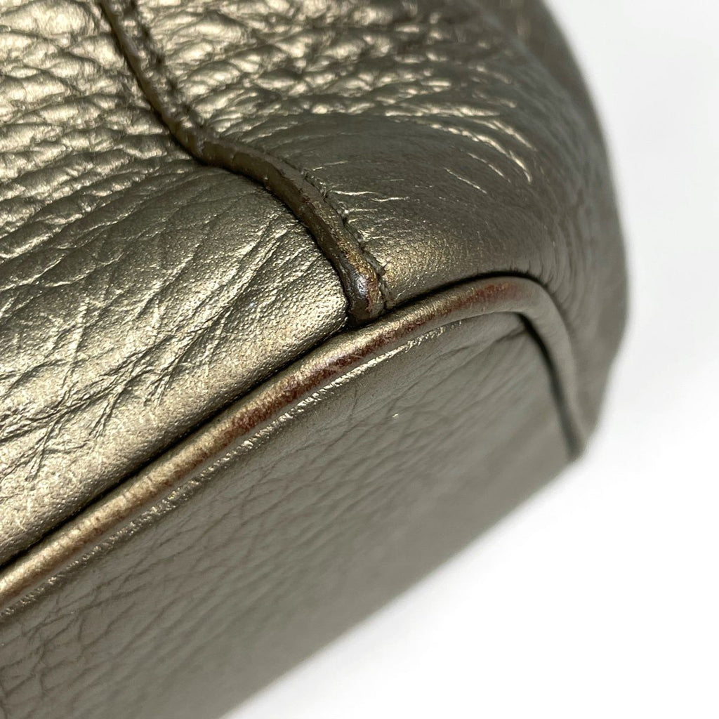 Loewe Handbag Anagram Leather Gold — view 3