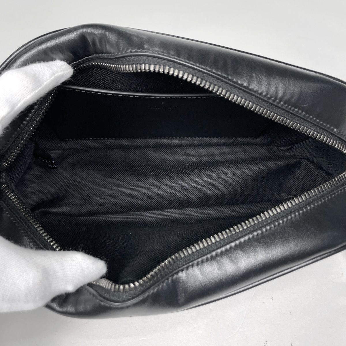 Gucci Shoulder Bag GG Marmont Leather Black — view 8