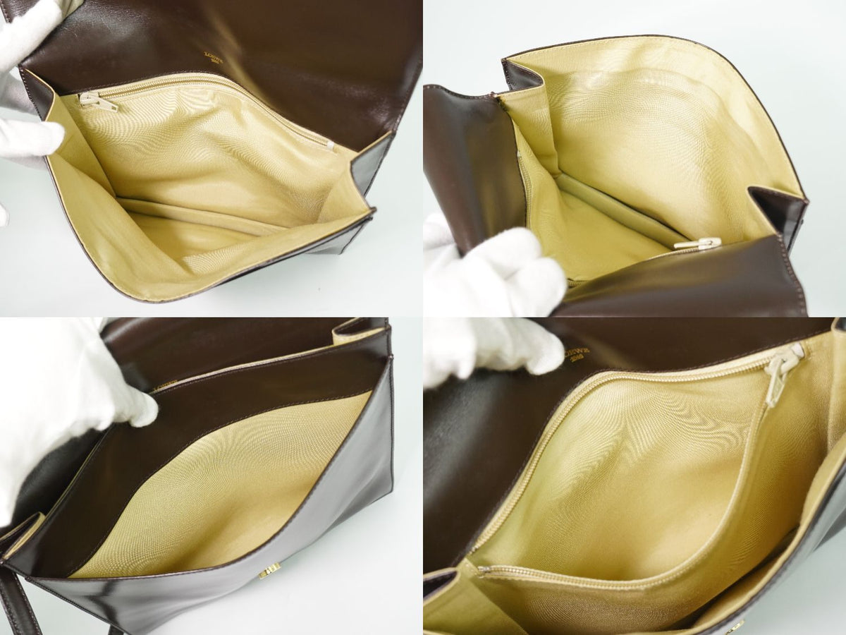Loewe Anagram Shoulder Bag Leather Brown — view 8