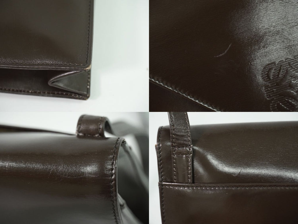 Loewe Anagram Shoulder Bag Leather Brown — view 7