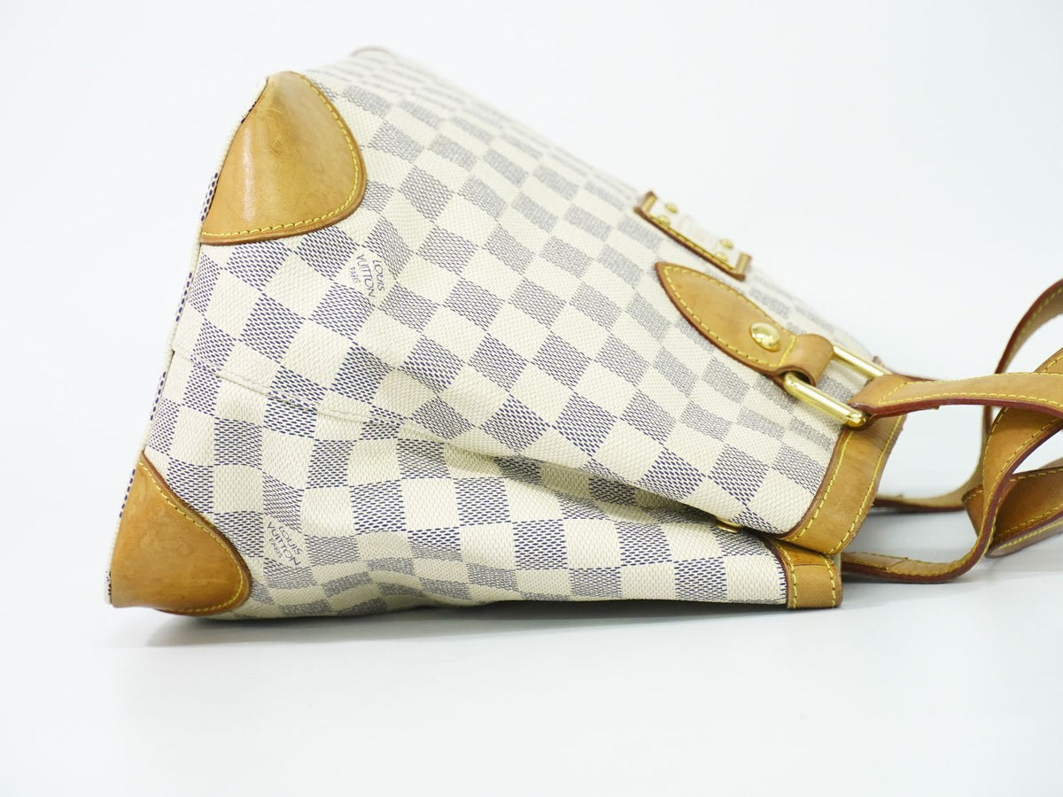 Louis Vuitton LV Hampstead PM Damier Azur Tote Bag White — view 4