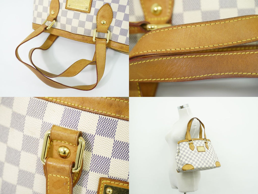 Louis Vuitton LV Hampstead PM Damier Azur Tote Bag White — view 6