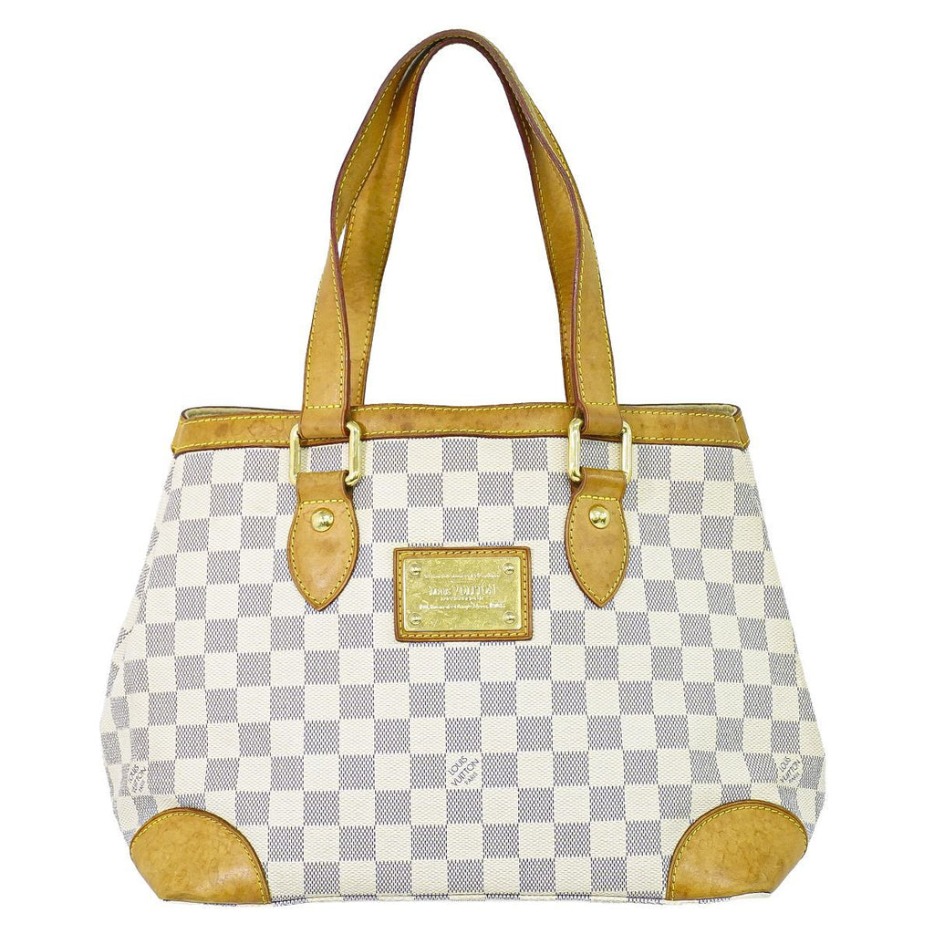 Louis Vuitton LV Hampstead PM Damier Azur Tote Bag White