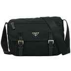 Prada Nylon Shoulder Bag Pochette Black