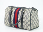 Gucci Vintage Sherry Line GG Supreme Mini Boston Bag Navy Shelly — view 2