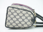 Gucci Vintage Sherry Line GG Supreme Mini Boston Bag Navy Shelly — view 4