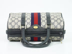 Gucci Vintage Sherry Line GG Supreme Mini Boston Bag Navy Shelly — view 5