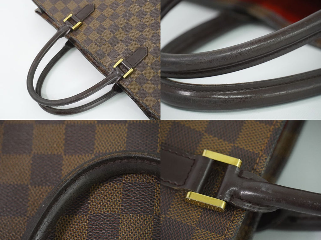 Louis Vuitton LV Sac Plat Damier Ebene Tote Bag Brown — view 6