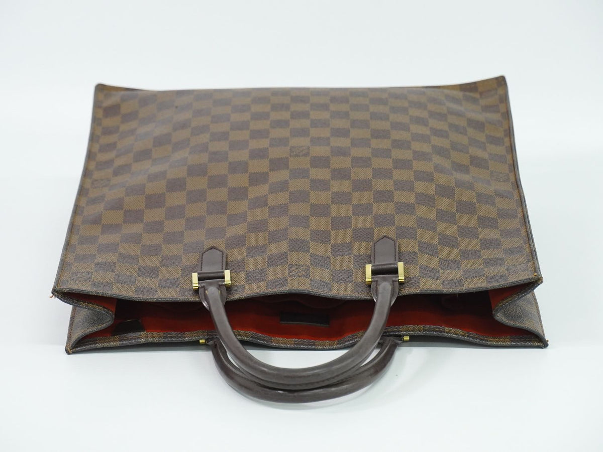 Louis Vuitton LV Sac Plat Damier Ebene Tote Bag Brown — view 5