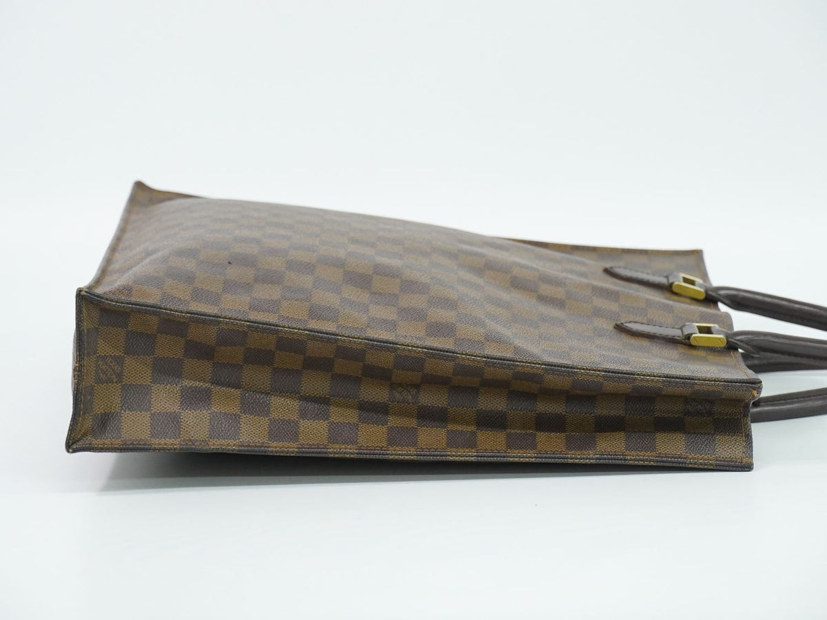 Louis Vuitton LV Sac Plat Damier Ebene Tote Bag Brown — view 4