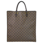 Louis Vuitton LV Sac Plat Damier Ebene Tote Bag Brown