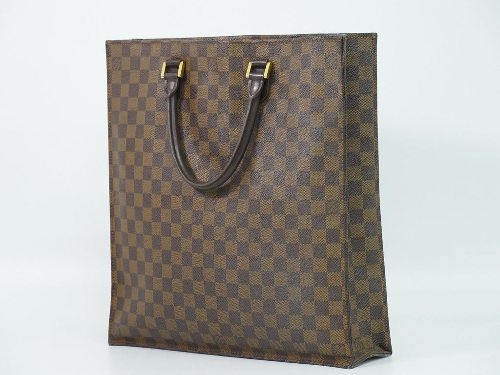 Louis Vuitton LV Sac Plat Damier Ebene Tote Bag Brown — view 2
