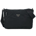 Prada Nylon Shoulder Bag Pochette Black