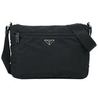 Prada Nylon Shoulder Bag Pochette Black