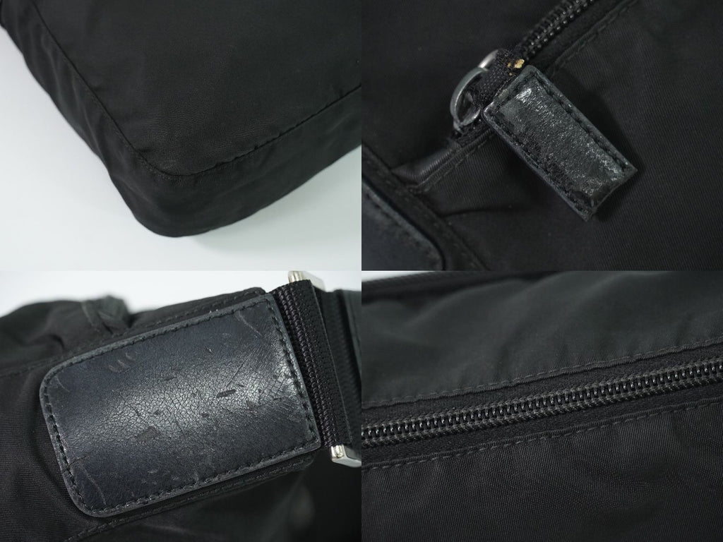 Prada Nylon Shoulder Bag Pochette Black — view 7