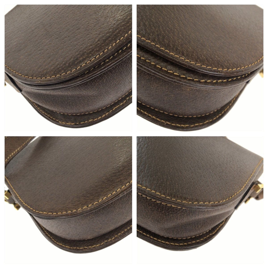 Gucci Vintage Gucci Horsebit Brown Gold Leather Shoulder Bag — view 3