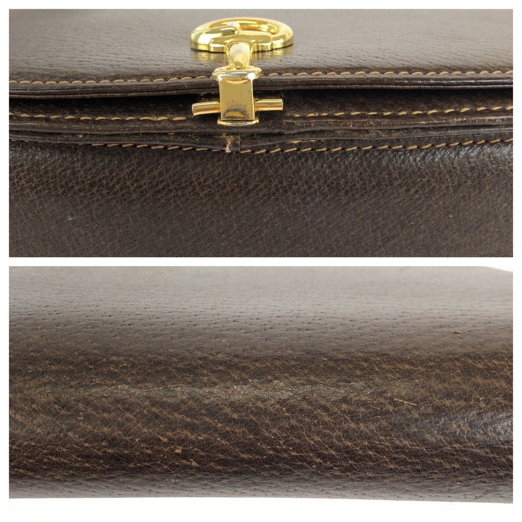 Gucci Vintage Gucci Horsebit Brown Gold Leather Shoulder Bag — view 5