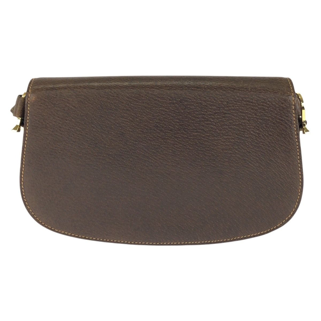 Gucci Vintage Gucci Horsebit Brown Gold Leather Shoulder Bag — view 2
