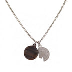 Hermes Carrousel Necklace Metal Buffalo Horn Silver Red — view 3