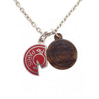 Hermes Carrousel Necklace Metal Buffalo Horn Silver Red — view 5