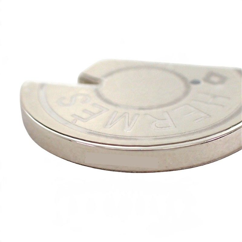 Hermes Carrousel Necklace Metal Buffalo Horn Silver Red — view 7