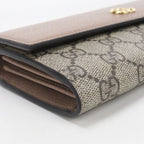 Gucci Bicolor Continental Wallet Double G Bifold GG Supreme — view 5