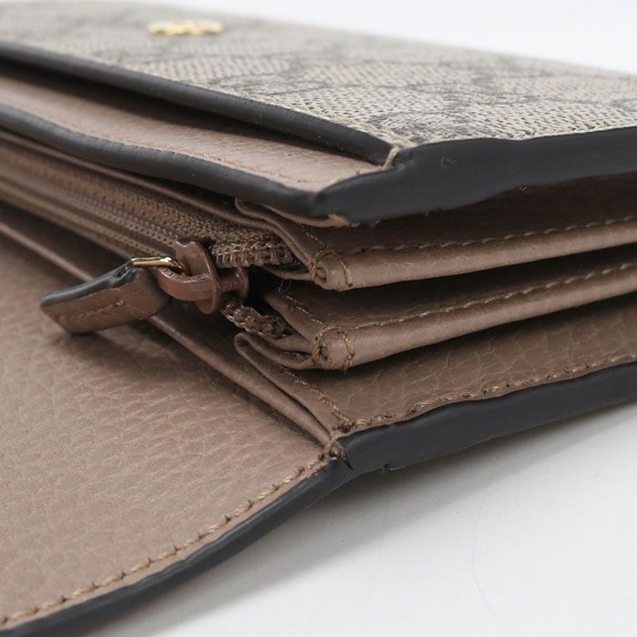 Gucci Bicolor Continental Wallet Double G Bifold GG Supreme — view 7