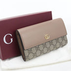 Gucci Bicolor Continental Wallet Double G Bifold GG Supreme