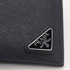 Prada Leather Wallet Saffiano with Coin Purse Bifold Calfskin — view 6