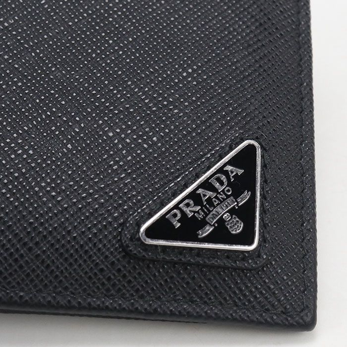 Prada Leather Wallet Saffiano with Coin Purse Bifold Calfskin — view 6