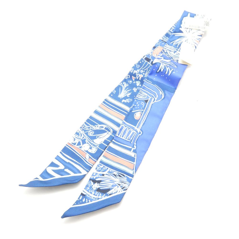Hermes Twilly Scarf Silk Rayures D'ete Dete — view 3