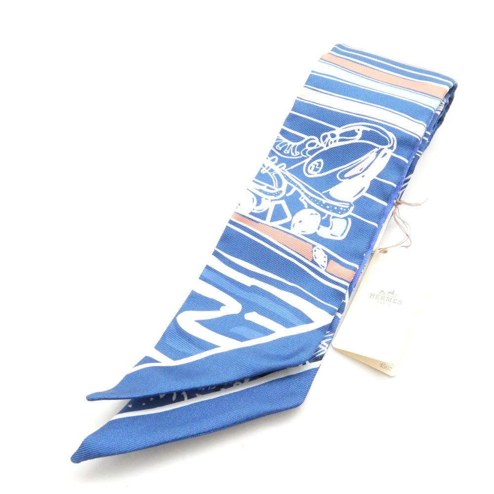 Hermes Twilly Scarf Silk Rayures D'ete Dete — view 2