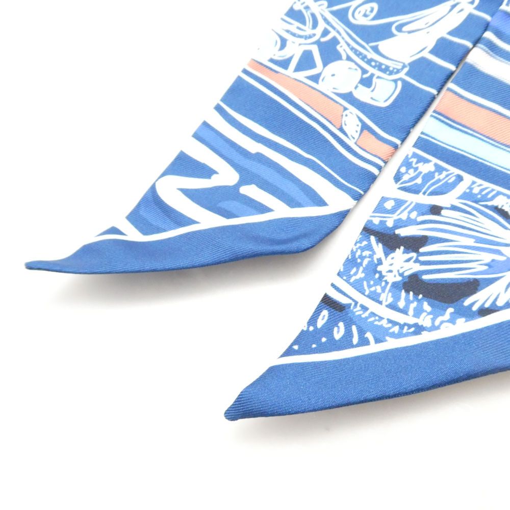 Hermes Twilly Scarf Silk Rayures D'ete Dete — view 4