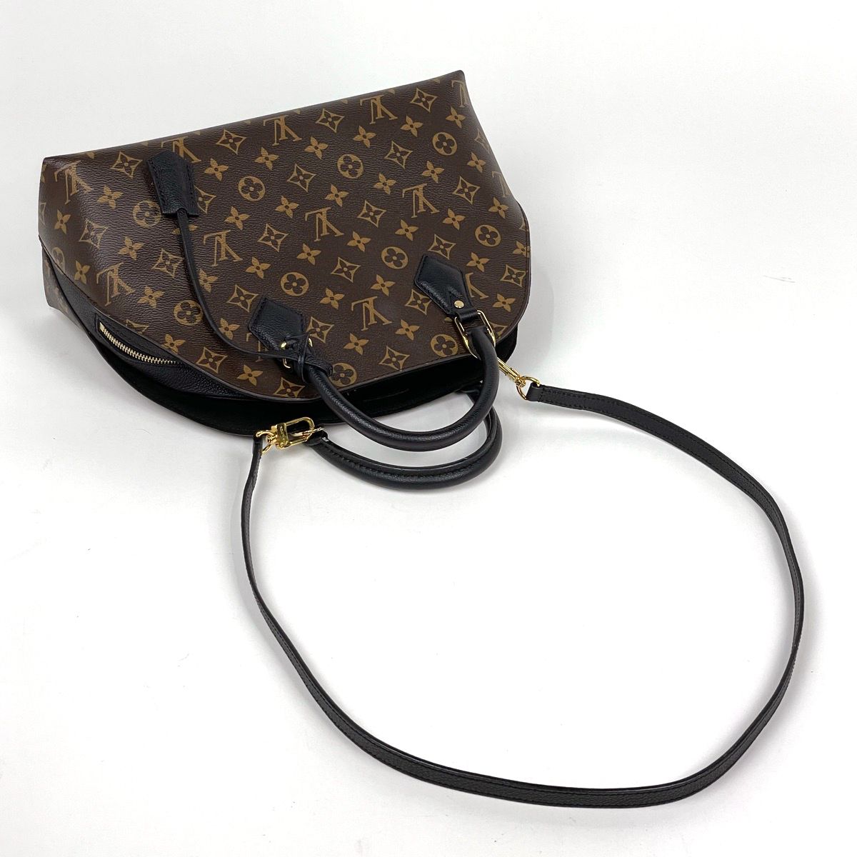 Louis Vuitton Alma Into Bag Handbag 2-Way Monogram Brown Noir — view 5