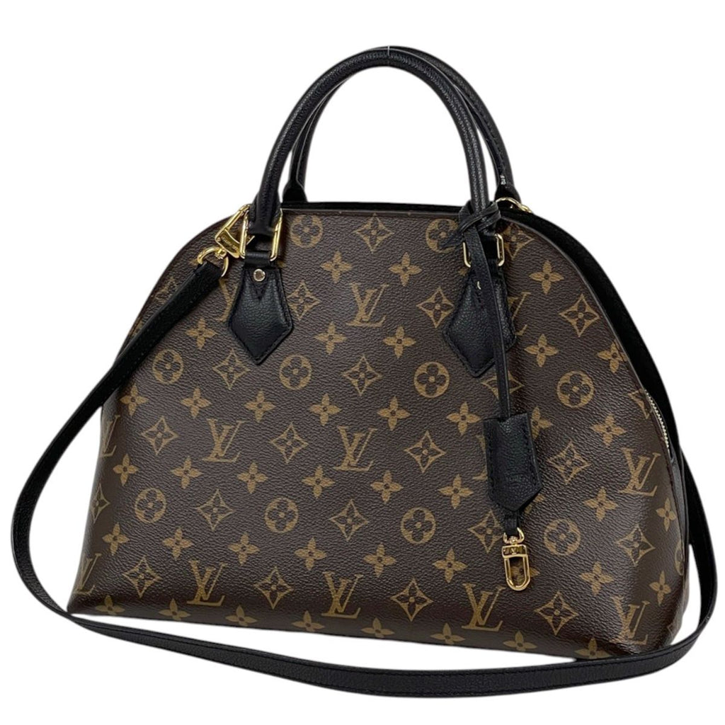 Louis Vuitton Alma Into Bag Handbag 2-Way Monogram Brown Noir