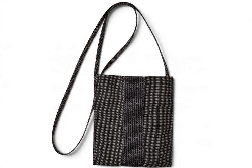 Hermes Shoulder Bag Herline Pochette Crossbody Canvas Gray
