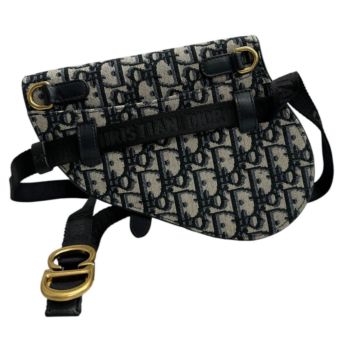 Dior Saddle Navy Gold S ZQ Shoulder Bag — view 2