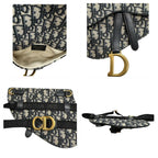 Dior Saddle Navy Gold S ZQ Shoulder Bag — view 5