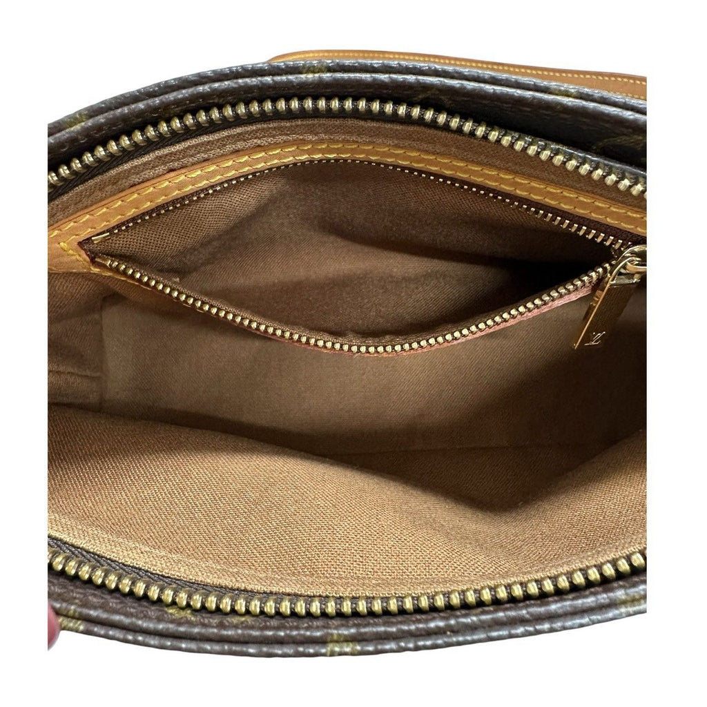 Louis Vuitton Monogram Brown Gold Shoulder Bag — view 8