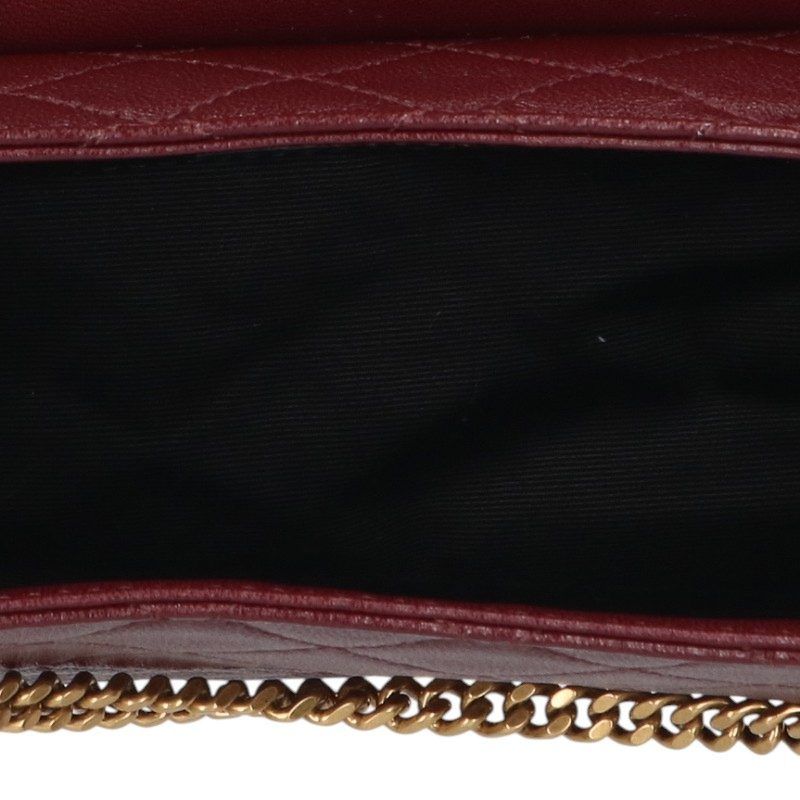 Saint Laurent Paris Nolita Mini YSL Logo Quilted Chain Shoulder Bag — view 3