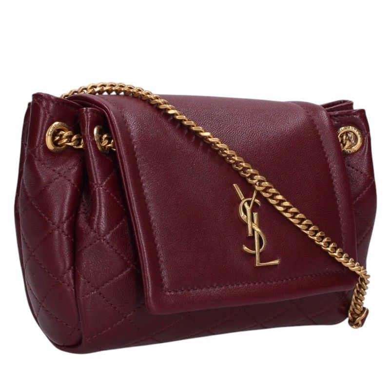 Saint Laurent Paris Nolita Mini YSL Logo Quilted Chain Shoulder Bag