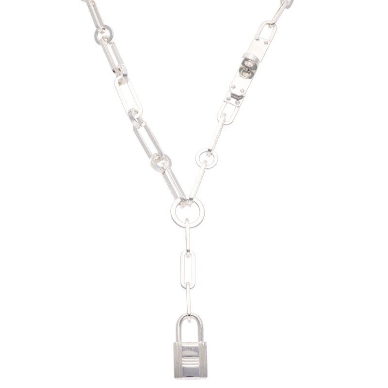 Hermes Kelly Chaine Silver Necklace 49