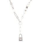 Hermes Kelly Chaine Silver Necklace 49