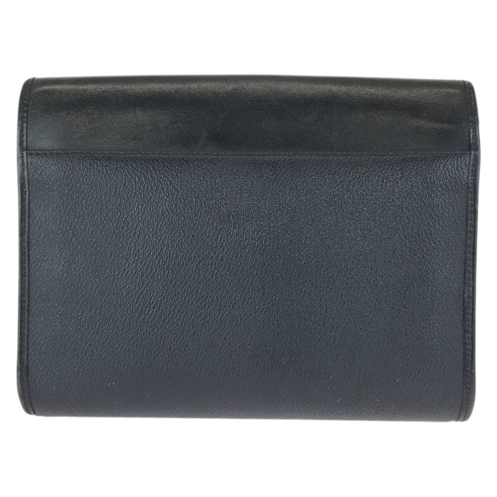 Dior Vintage Black Silver Leather Shoulder Bag — view 2