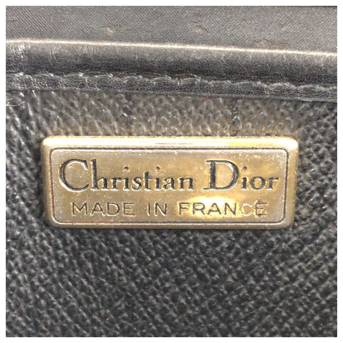 Dior Vintage Black Silver Leather Shoulder Bag — view 4