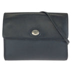 Dior Vintage Black Silver Leather Shoulder Bag