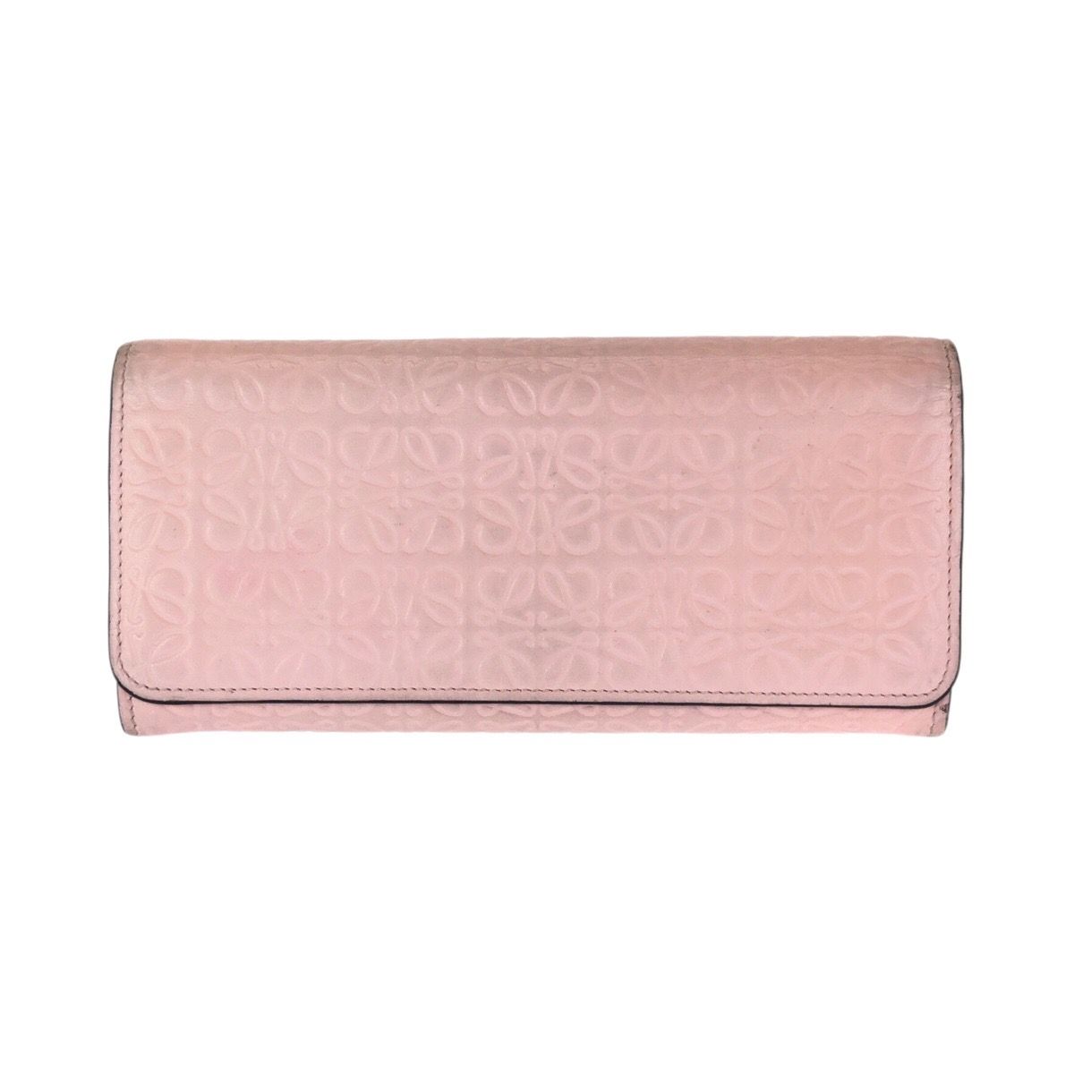 Loewe Anagram Pink Gold Leather Wallet