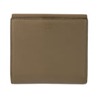 Fendi Selleria Peekaboo Beige Silver Leather Fold Wallet Compact — view 2