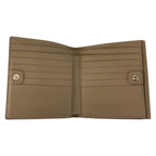 Fendi Selleria Peekaboo Beige Silver Leather Fold Wallet Compact — view 4